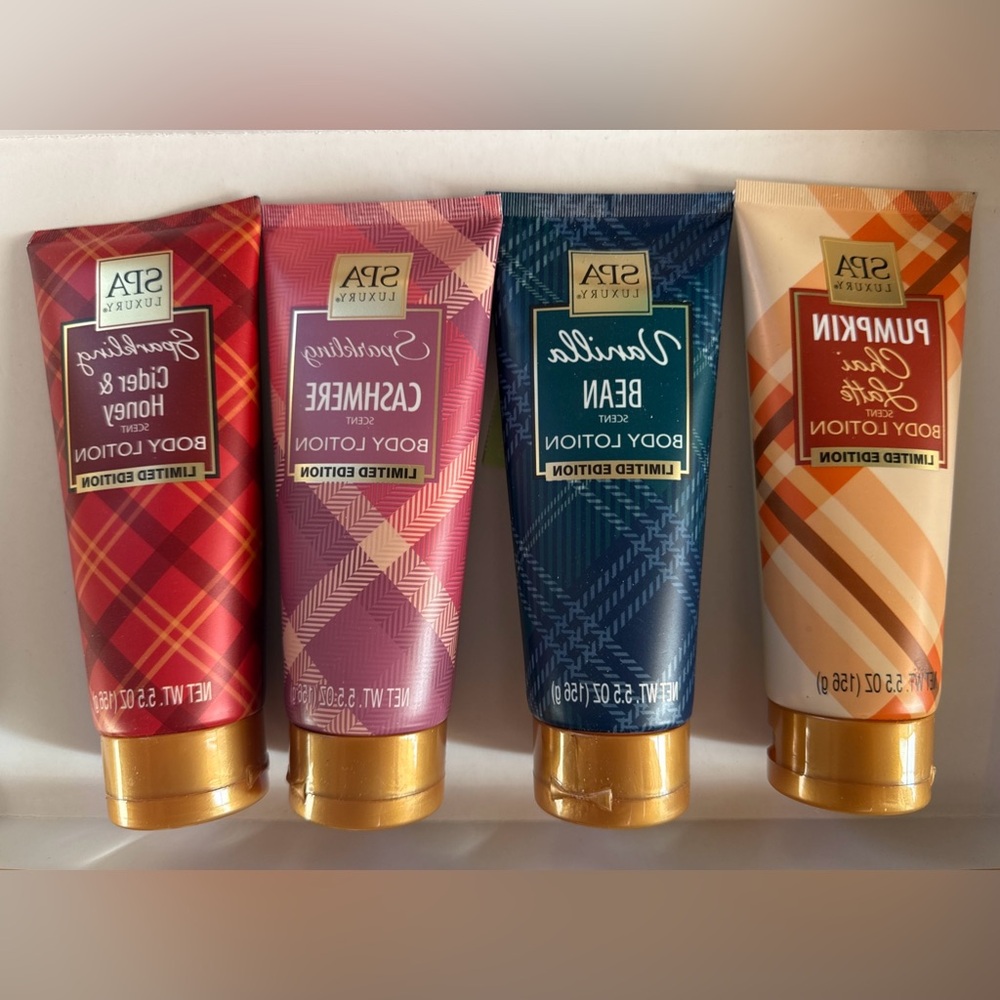 SPA  LUXURY Fall Scents Limited Edition Body Lotions Set Of 4 NEW
